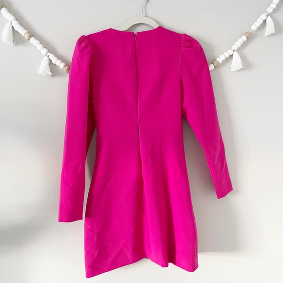 NEW Likely Kygo Mini Dress Padded Shoulders Sweetheart Neck Fuchsia Size 2 - Picture 10 of 10